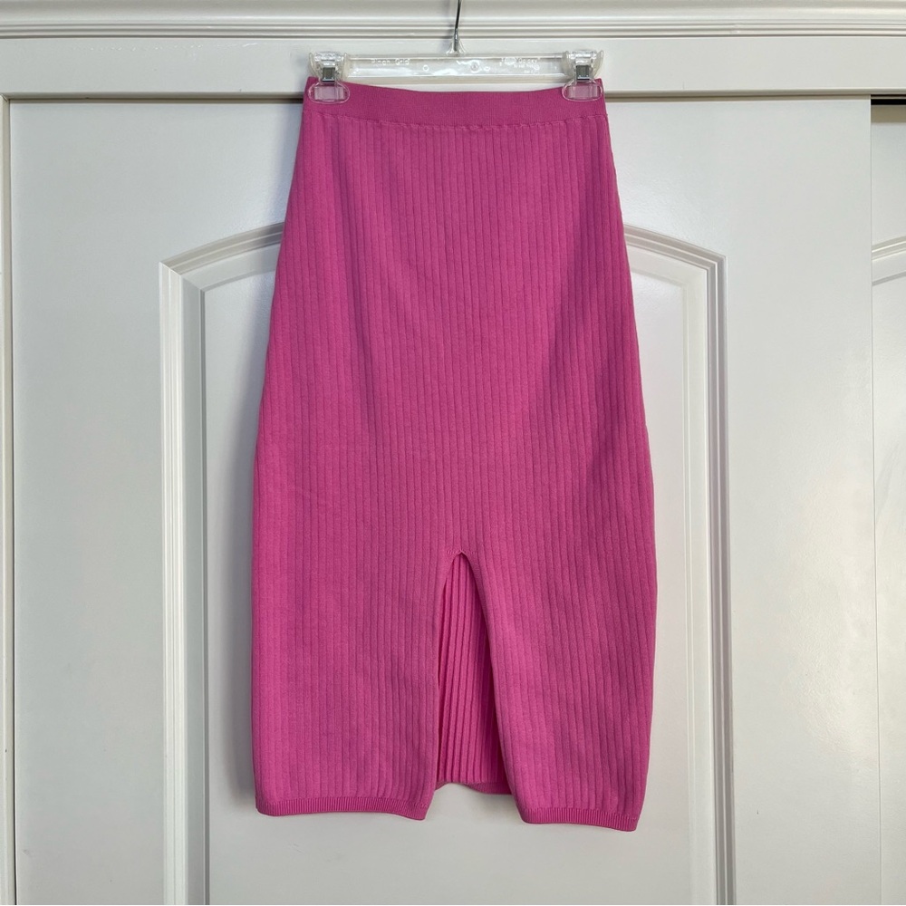 Free People Knit Skirt with front leg slit